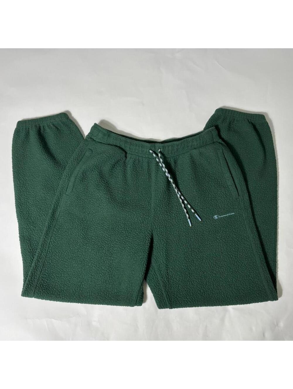 vintage champion forest green fleece sweatpants